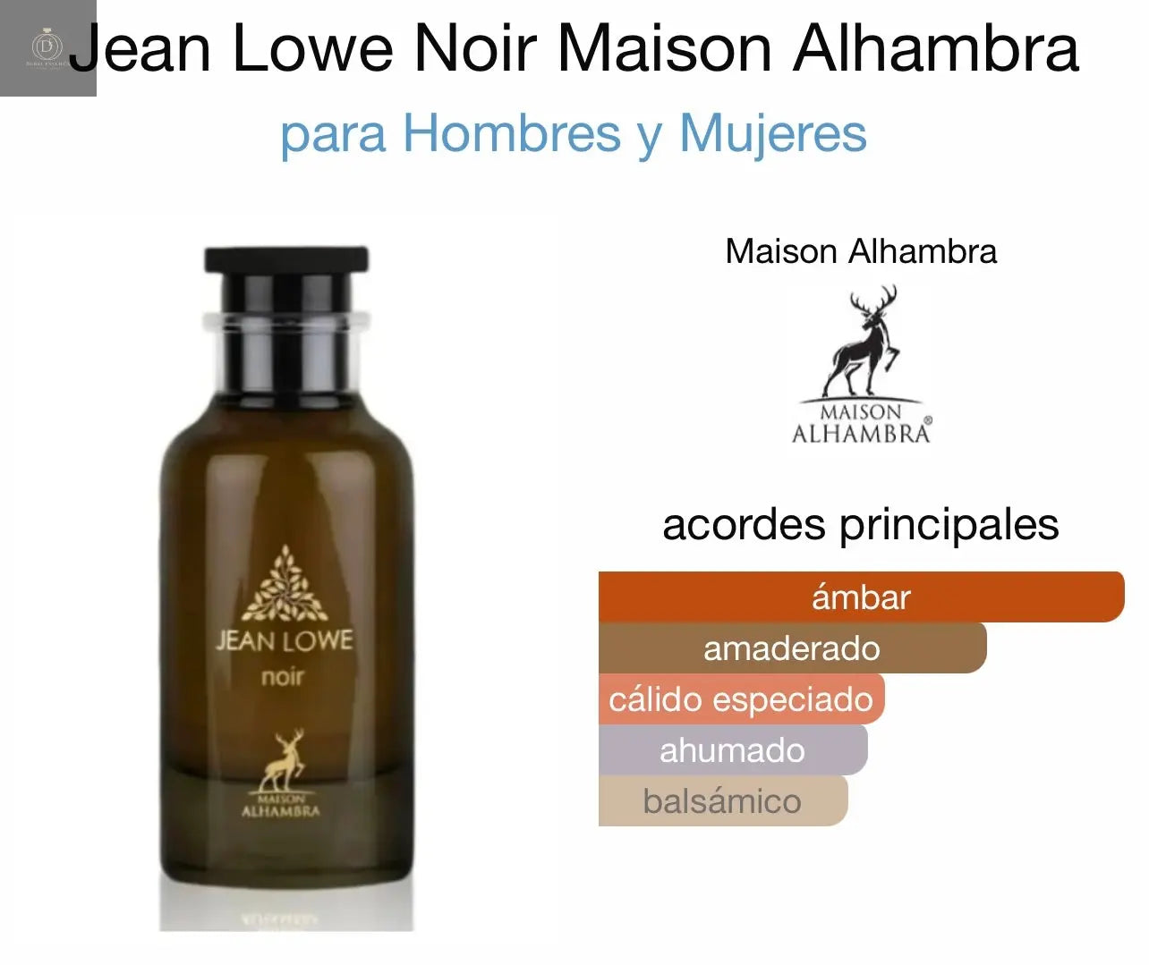 JEAN LOWE NOIR DE MAISON ALHAMBRA 100ML
