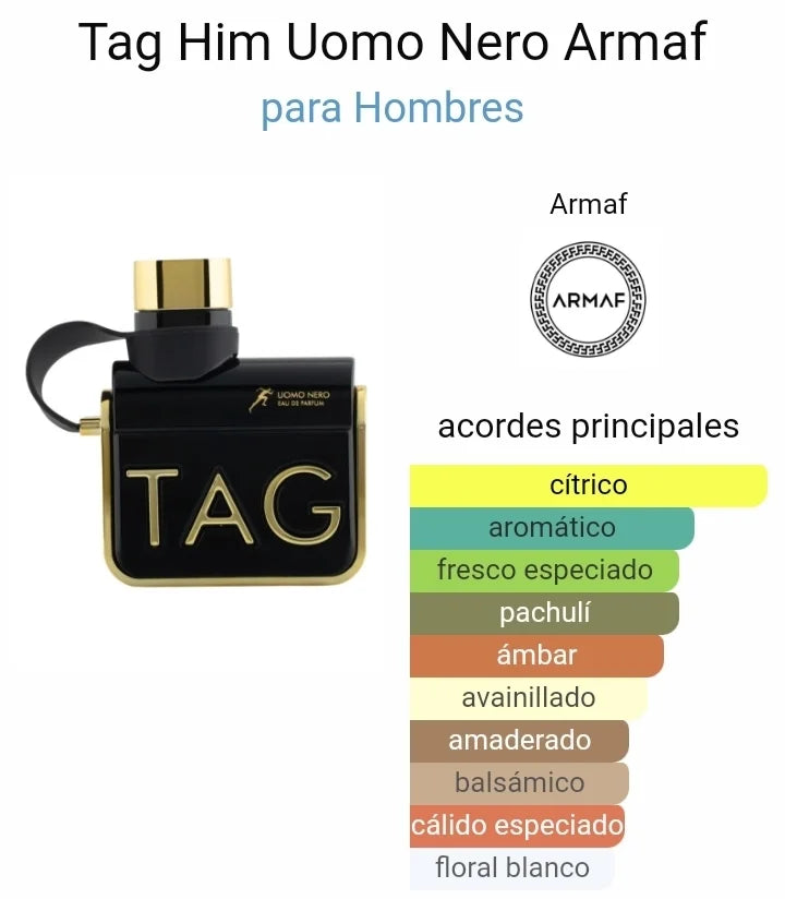 Armaf Tag Him Uomo Nero - Eau de Parfum para Hombre - 100ml