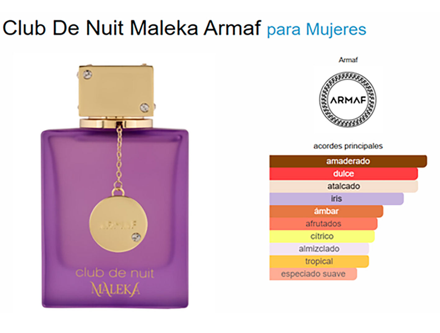 CLUB DE NUIT MALEKA DE ARMAF PARA MUJERES 105ML