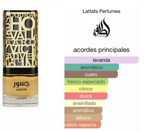 Jasoor de Lattafa Eau de Parfum Unisex · 100 ml