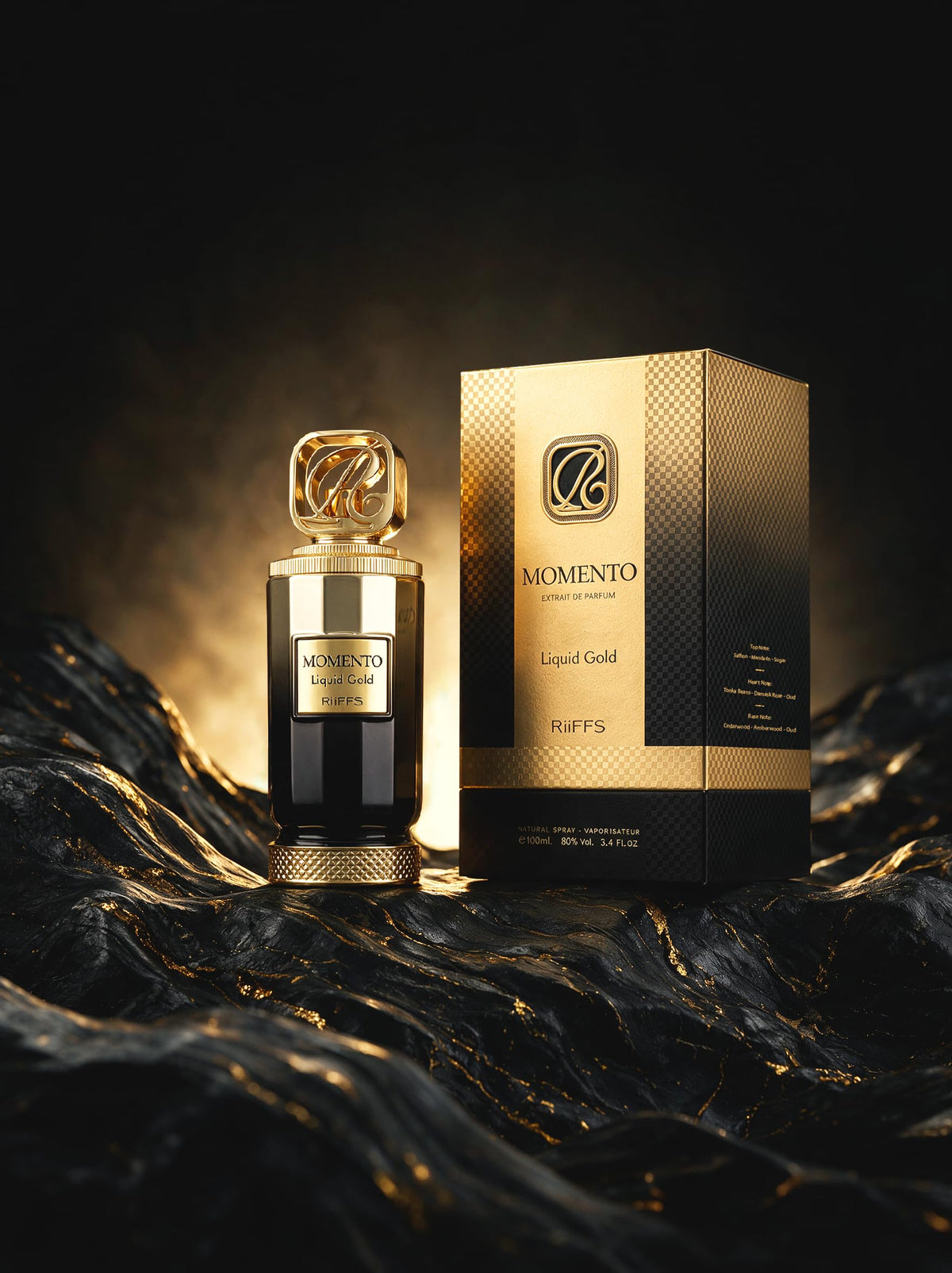 RIIFFS – Momento Liquid Gold | Extrait de Parfum 100 ml | Unisex