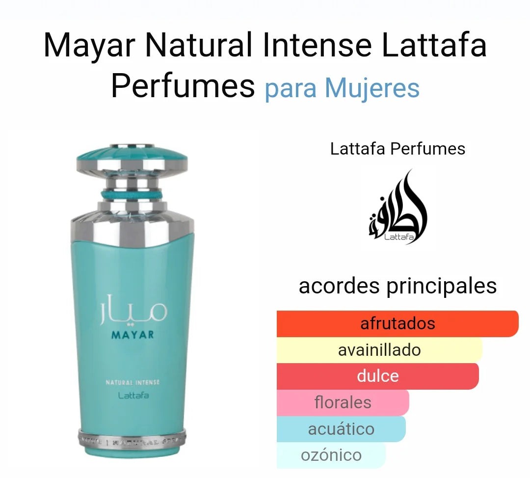 Mayar Natural Intense de Lattafa 100ml - Perfume femenino