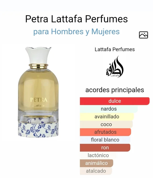 PETRA DE LATTAFA 100ML UNISEX CON TENDENCIA FEMENINA